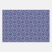 Vivid Purple, Green, Blue & Cream Tile Pattern Geschenkpapier Set (Vorderseite)