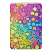 Vivid Rainbow Bubble Abstraction Badematte (Vorderseite Vertikal)