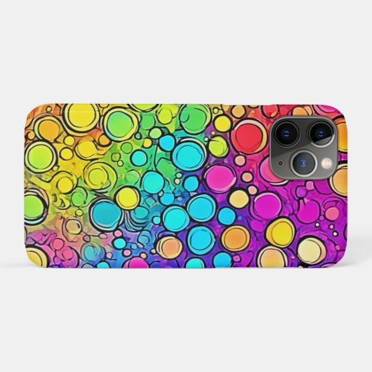 Vivid Rainbow Bubble Abstraction Case-Mate iPhone Hülle (Rückseite (Horizontal))