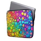 Vivid Rainbow Bubble Abstraction Laptopschutzhülle (Vorderseite Links)