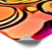 Vivid Rainbow Bubble Abstraction Poster (Ecke)