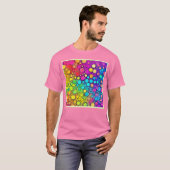 Vivid Rainbow Bubble Abstraction T-Shirt (Vorne ganz)