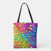 Vivid Rainbow Bubble Abstraction Tasche (Rückseite)