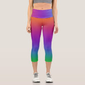 Vivid Rainbow Capri Leggings (Vorderseite)