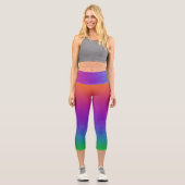 Vivid Rainbow Capri Leggings (Vorderseite)
