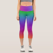 Vivid Rainbow Capri Leggings (Vorderseite)