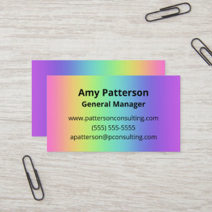 Vivid Rainbow Colors Business Cards Visitenkarte