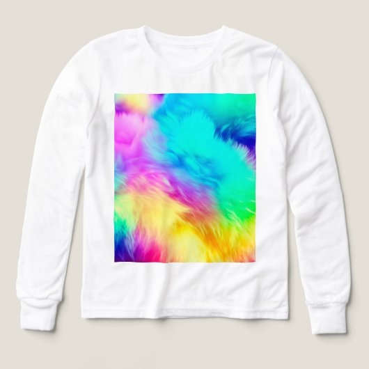 Vivid Rainbow Fluffy Fur Texture-75201 (Design Vorderseite)