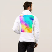 Vivid Rainbow Fluffy Fur Texture-75201 Hoodie (Schwarz voll)