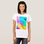 Vivid Rainbow Fluffy Fur Texture-75201 T-Shirt (Vorne ganz)