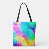 Vivid Rainbow Fluffy Fur Texture-75201 Tasche (Rückseite)