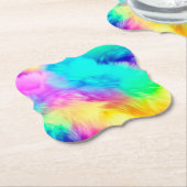 Vivid Rainbow Fluffy Fur Texture-75201 Untersetzer (angewinkelt)