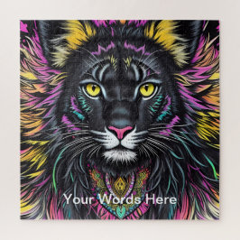 Vivid Rainbow Neon Psychedelic Nature & Wildlife Puzzle