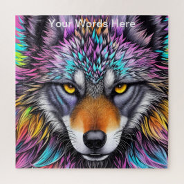 Vivid Rainbow Neon Psychedelic Nature & Wildlife Puzzle