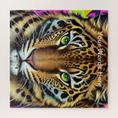Vivid Rainbow Neon Psychedelic Nature & Wildlife Puzzle (Horizontal)