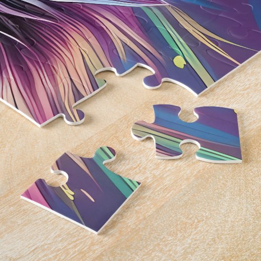 Vivid Rainbow Neon Psychedelic Nature & Wildlife Puzzle (Seite)