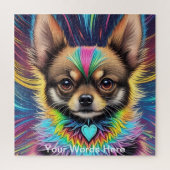 Vivid Rainbow Neon Psychedelic Nature & Wildlife Puzzle (Vertikal)