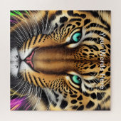 Vivid Rainbow Neon Psychedelic Nature & Wildlife Puzzle (Horizontal)