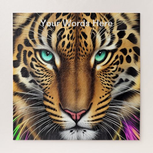 Vivid Rainbow Neon Psychedelic Nature & Wildlife Puzzle (Vertikal)