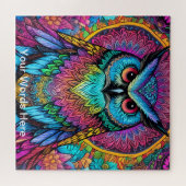 Vivid Rainbow Neon Psychedelic Nature & Wildlife Puzzle (Horizontal)