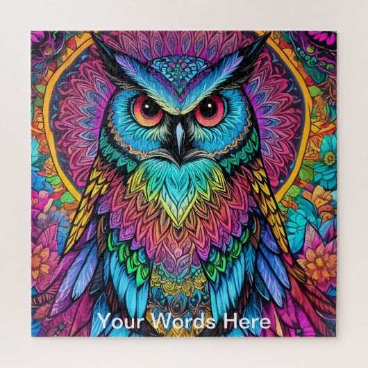 Vivid Rainbow Neon Psychedelic Nature & Wildlife Puzzle (Vertikal)