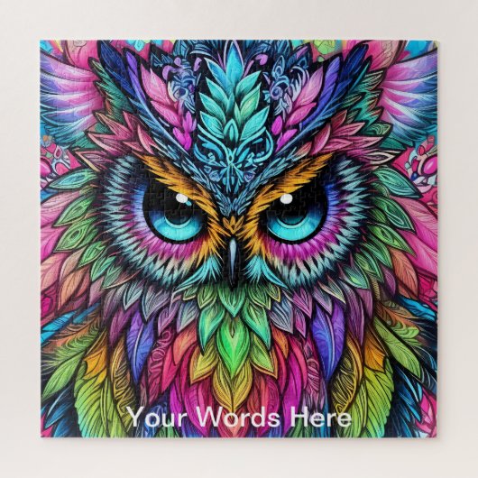 Vivid Rainbow Neon Psychedelic Nature & Wildlife Puzzle (Vertikal)