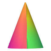Vivid Rainbow Ombre Geburtstag Partyhütchen (Rückseite)