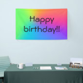 Vivid Rainbow Ombre Geburtstagspartei Banner (Messeveranstaltung)