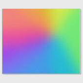 Vivid Rainbow Ombre Geburtstagspartei Geschenkpapier (Flach)