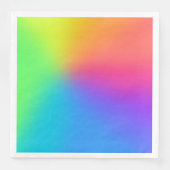 Vivid Rainbow Ombre Geburtstagspartei Serviette (Vorderseite)