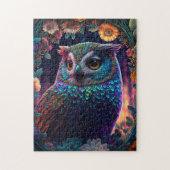 Vivid Rainbow Owl Art Puzzle (Vertikal)