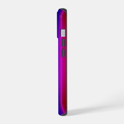 Vivid Rainbow Paint Stripe Line Muster iPhone 15 Hülle (Linke Seite)