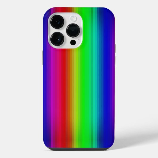 Vivid Rainbow Paint Stripe Line Muster iPhone Hülle (Rückseite)