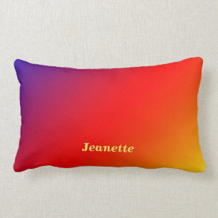 Vivid Rainbow Personalisiert Name Lendenkissen