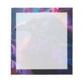 Vivid Rainbow Raven Art Notepad Notizblock (Vorderseite)