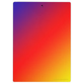 Vivid Rainbow Weltbest Teacher 2 LInes Text Klemmbrett (Rückseite)