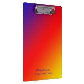 Vivid Rainbow Weltbest Teacher 2 LInes Text Klemmbrett (Rechts)