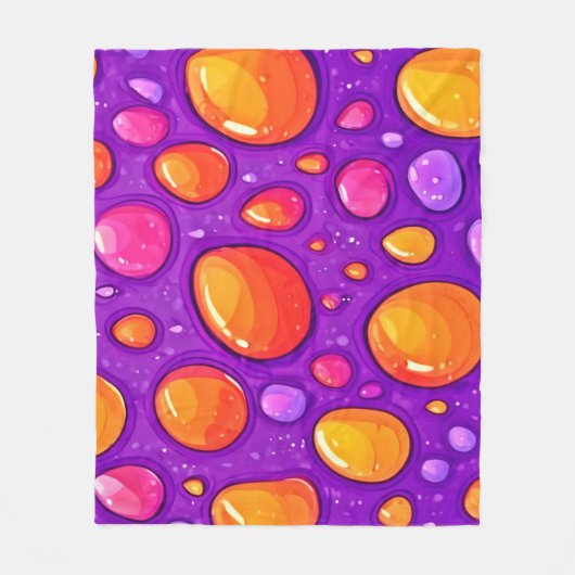 Vivid Raindrop Cartoon Art Fleecedecke (Vorderseite)