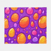 Vivid Raindrop Cartoon Art Fleecedecke (Vorderseite (Horizontal))