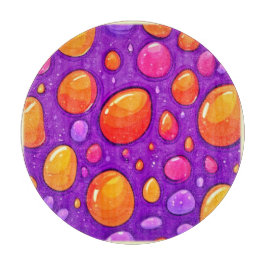 Vivid Raindrop Cartoon Art Schneidebrett