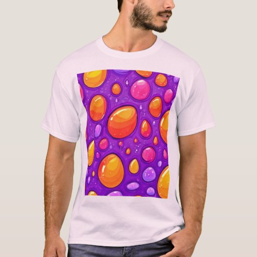 Vivid Raindrop Cartoon Art T-Shirt (Vorderseite)
