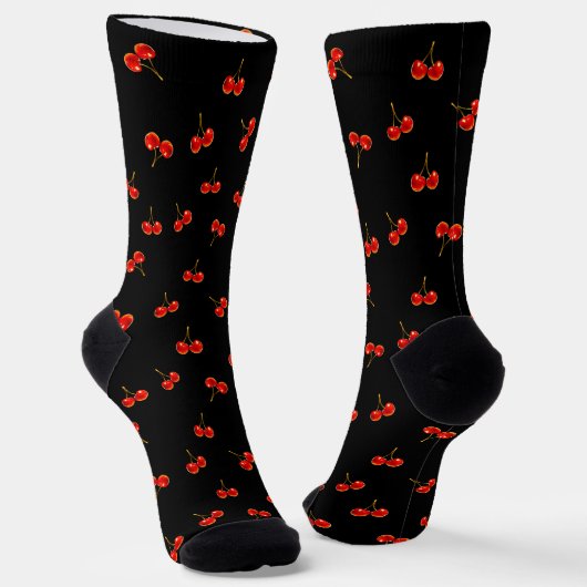 Vivid Red Cherry Socken (Gewinkelt)