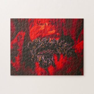 Vivid Red Poppy Stamen Puzzle