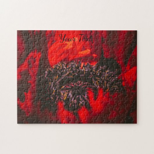 Vivid Red Poppy Stamen Puzzle (Horizontal)