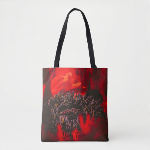 Vivid Red Poppy Stamen Tasche