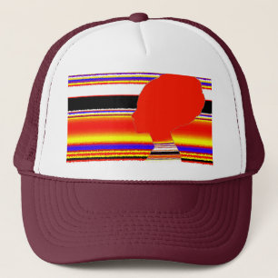 Vivid Red Profile – Pop Art Trucker Cap Truckerkappe
