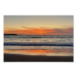 Vivid Red Sunset - Venice Beach, CA Fotodruck