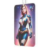 Vivid Retro 50's Female Sci Fi Space Ranger Autolufterfrischer (Links)