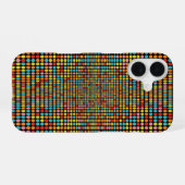 Vivid Retro Circle Pattern iPhone Case 16 Hülle (Rückseite (Horizontal))