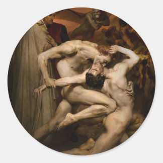 Vivid Retro - Dante und Virgil Runder Aufkleber